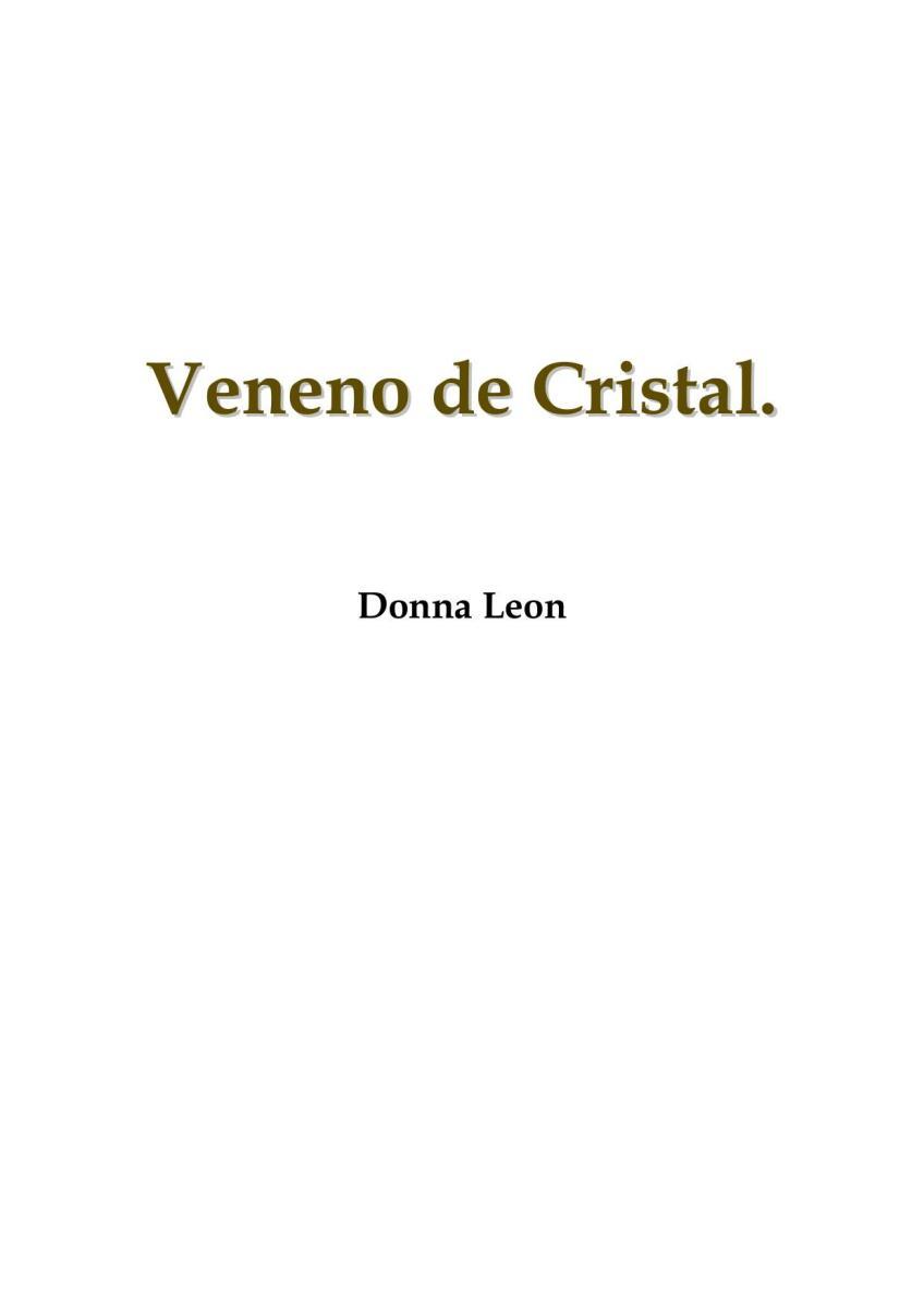 Portada de Veneno de cristal